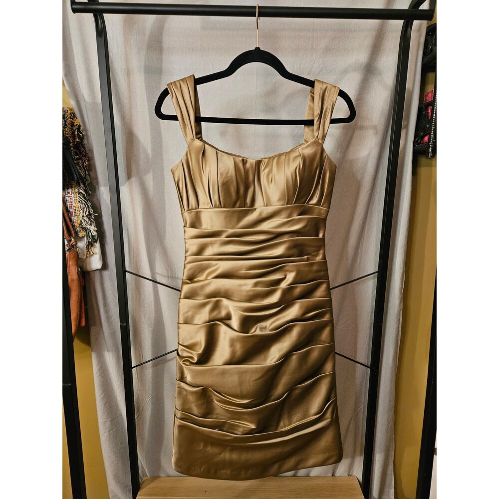 Bill Levkoff Gold Bodycon Dress – Size 4